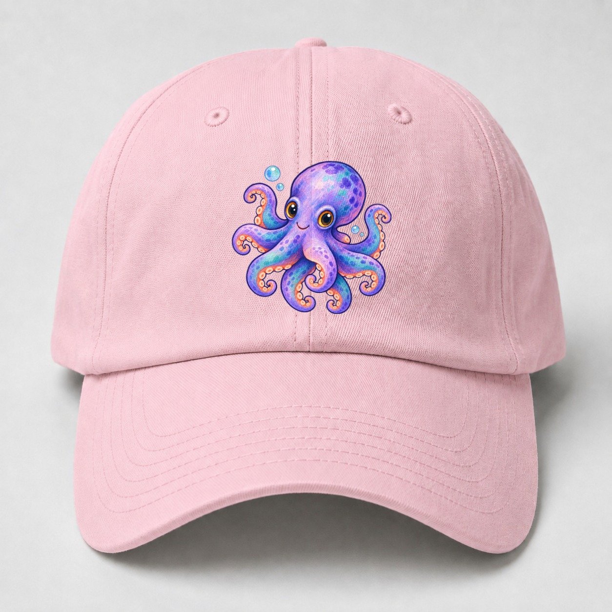Octopus Playful Pinwheel Sea Sprite Baseball Cap – Pink