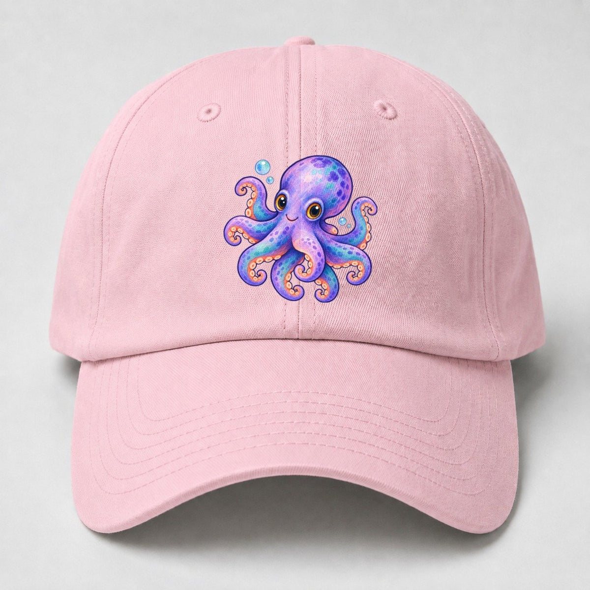 Octopus Playful Pinwheel Sea Sprite Baseball Cap – Pink