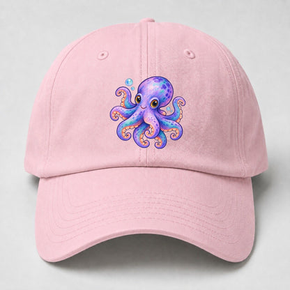 Octopus Playful Pinwheel Sea Sprite Baseball Cap – Pink