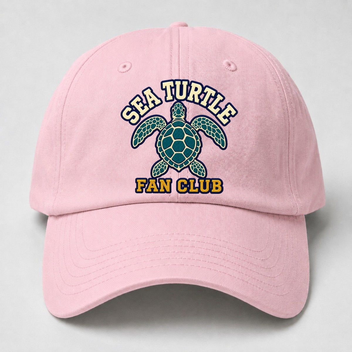 Sea Turtle Fan Club Baseball Cap – Pink