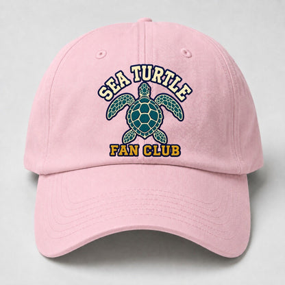 Sea Turtle Fan Club Baseball Cap – Pink