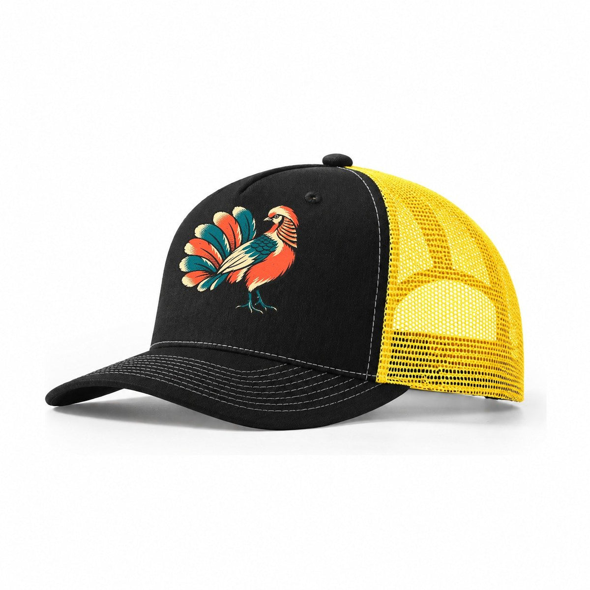 Golden Pheasant Fan Trucker Hat – Black Yellow
