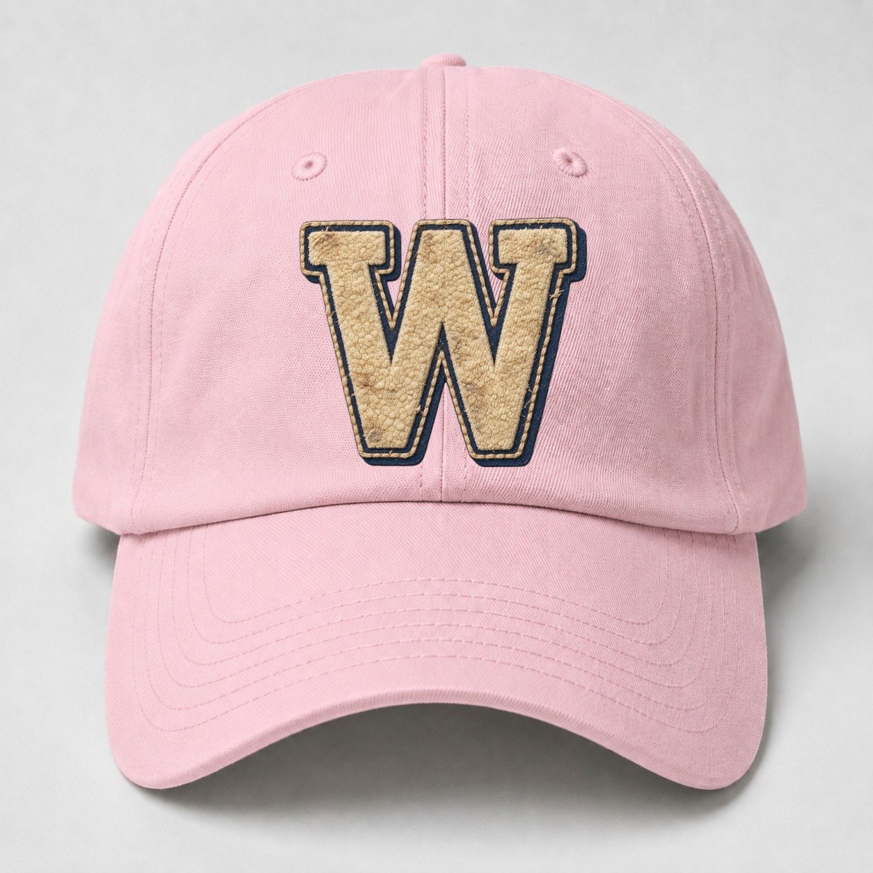Varsity Chenille W Monogram Baseball Cap – Pink