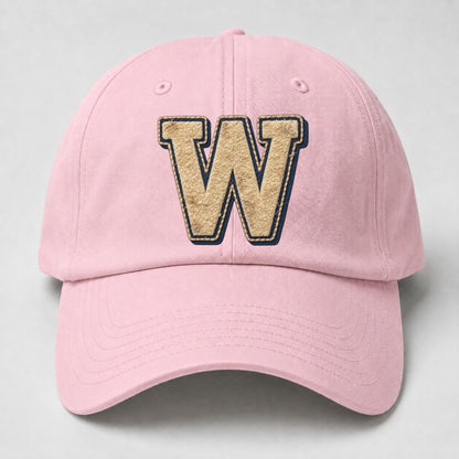 Varsity Chenille W Monogram Baseball Cap – Pink