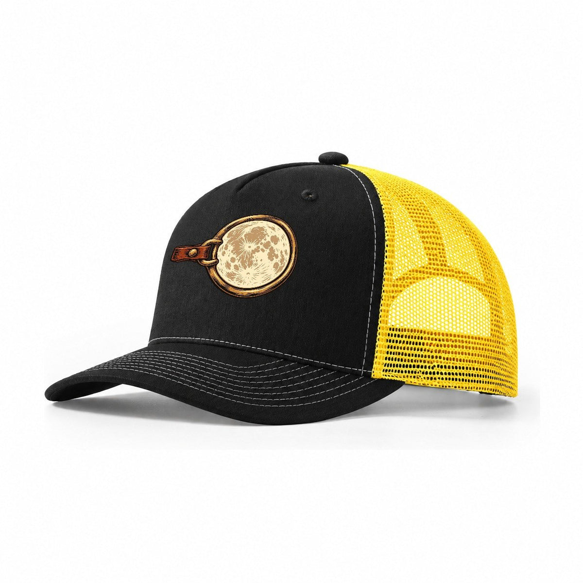 Moonlit Bridle Ring Sundown Familiars Trucker Hat – Black Yellow