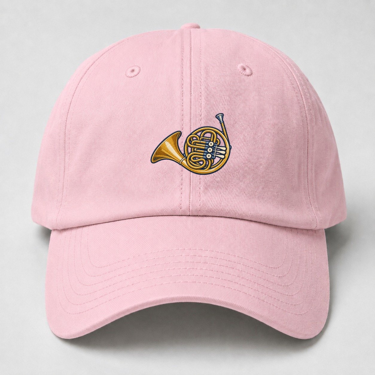 French Horn Tiny Solo Marks Baseball Cap – Pink