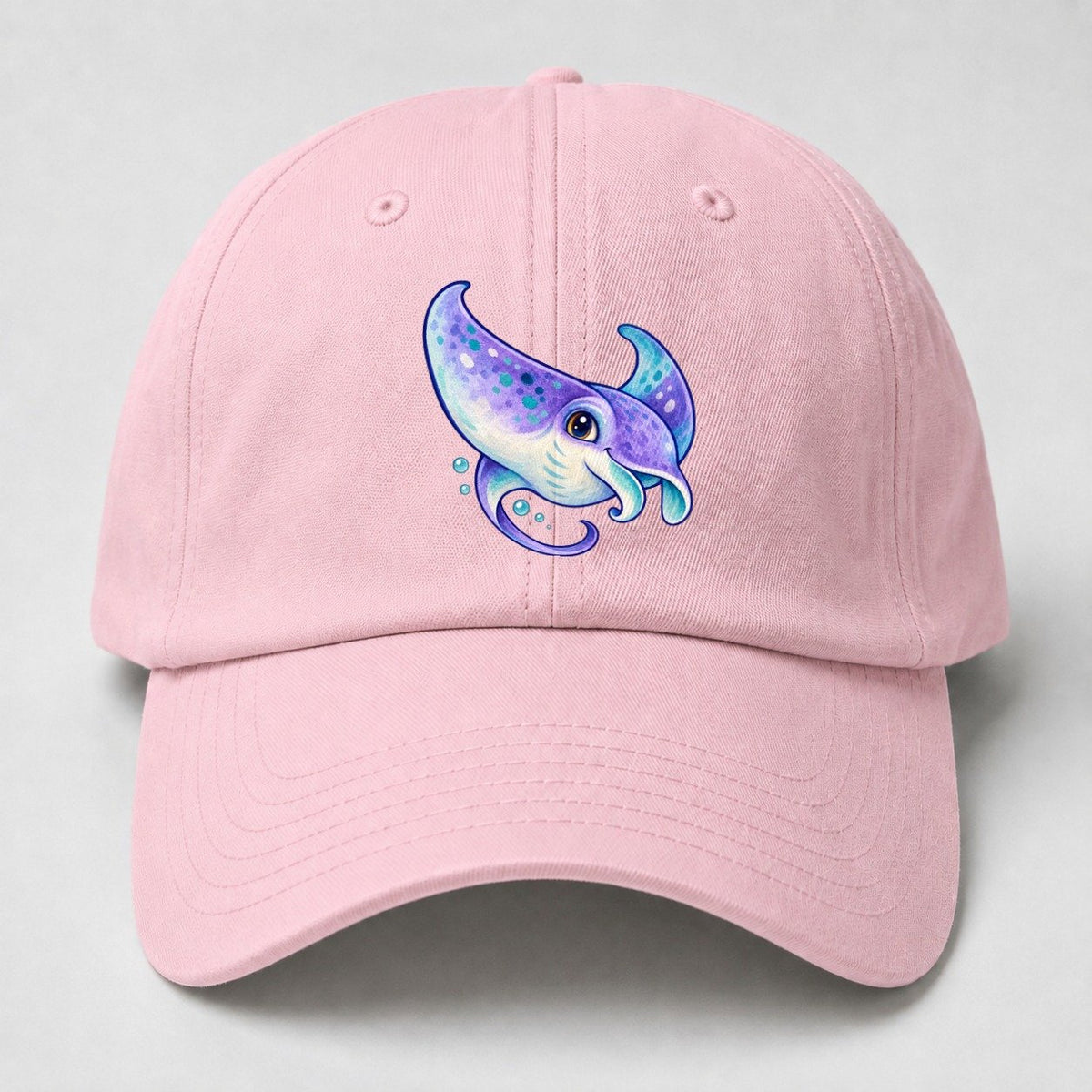 Manta Ray Barrel Turn Sea Sprite Baseball Cap – Pink