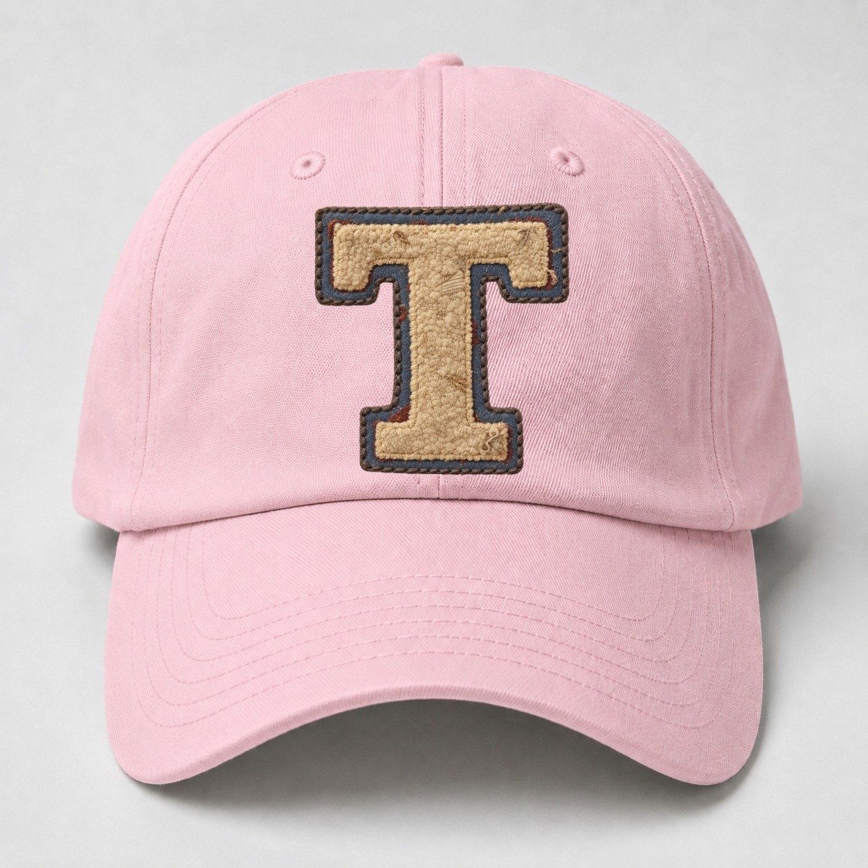 Varsity Chenille T Monogram Baseball Cap – Pink
