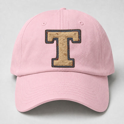 Varsity Chenille T Monogram Baseball Cap – Pink