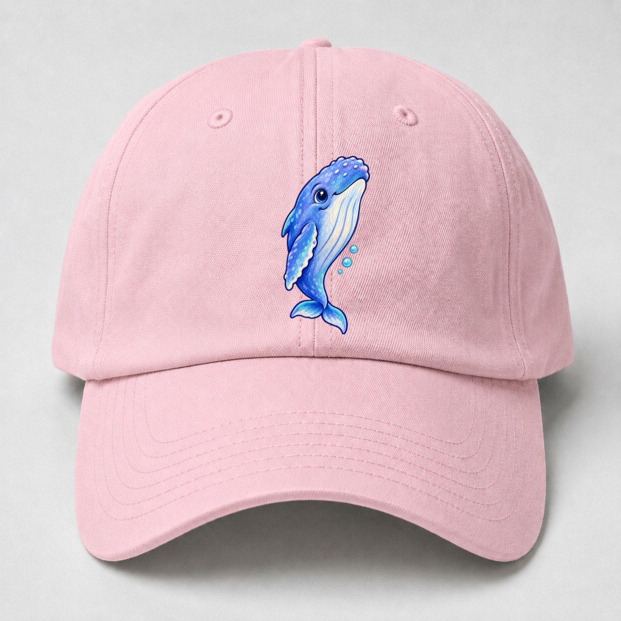 Humpback Whale Gentle Rise Sea Sprite Baseball Cap – Pink
