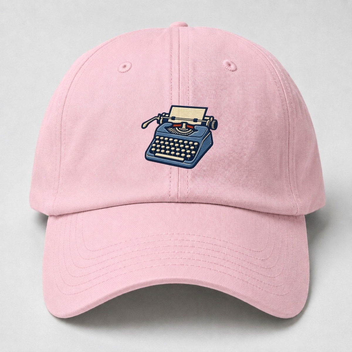 Manual Typewriter Tiny Solo Marks Baseball Cap – Pink