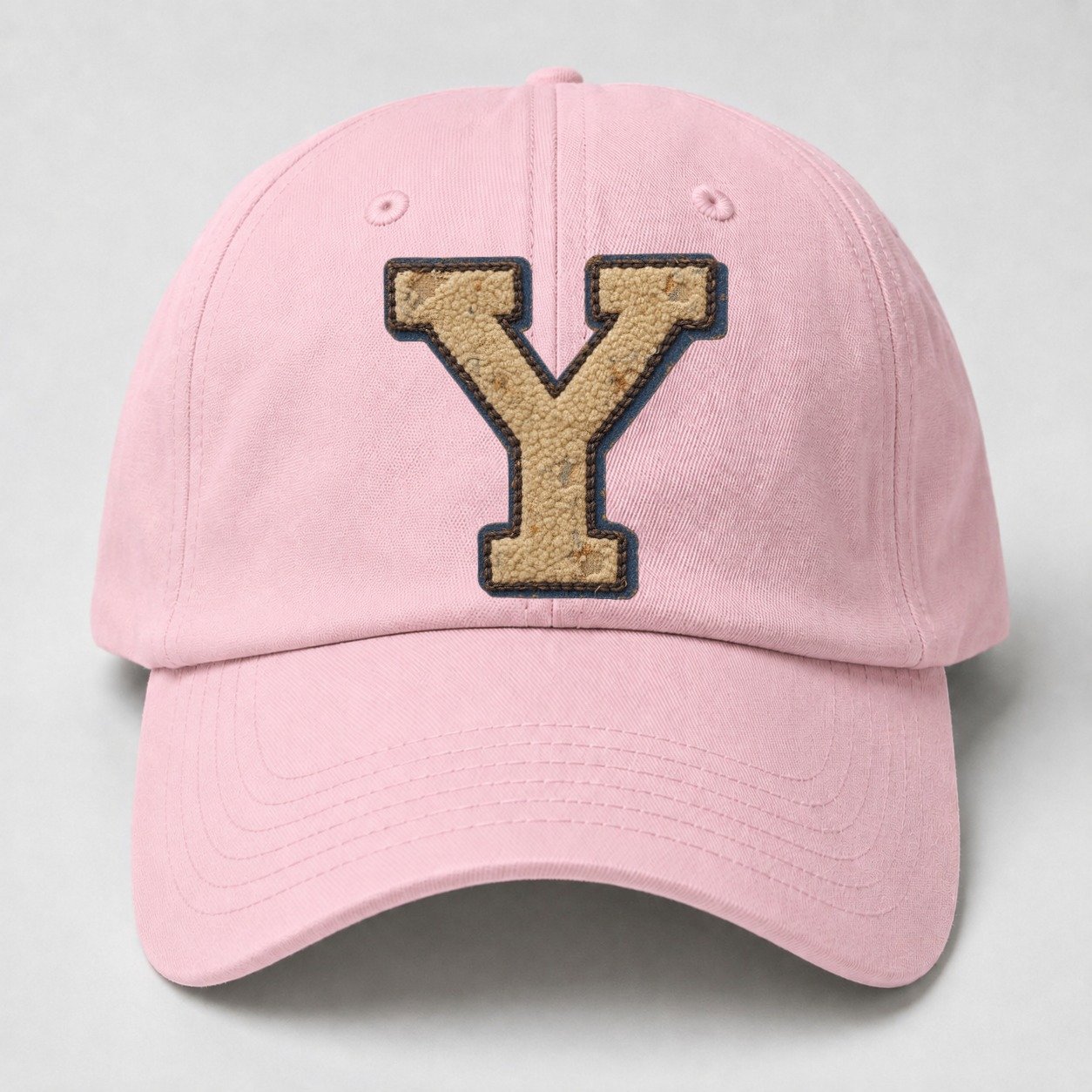 Varsity Chenille Y Monogram Baseball Cap – Pink