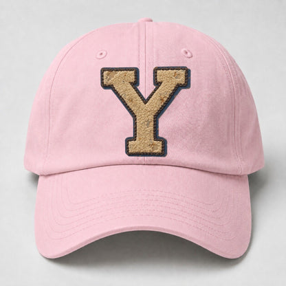 Varsity Chenille Y Monogram Baseball Cap – Pink