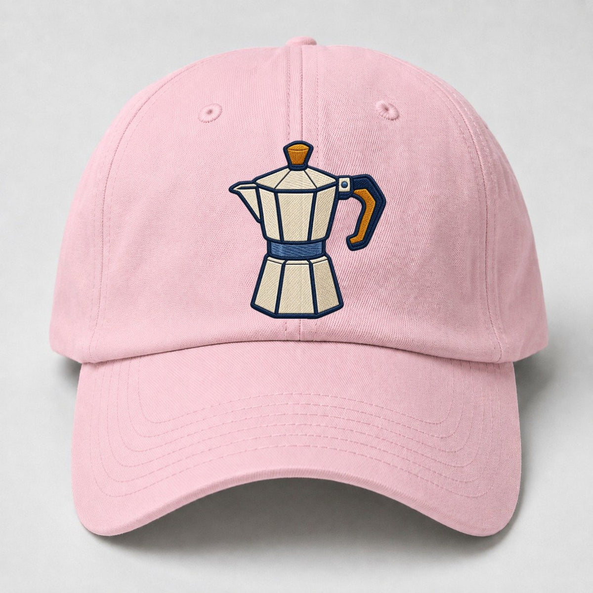 Moka Coffee Pot Tiny Solo Marks Baseball Cap – Pink