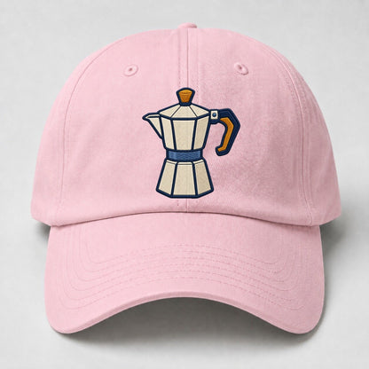 Moka Coffee Pot Tiny Solo Marks Baseball Cap – Pink