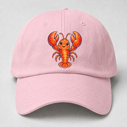 Lobster Front Claw Cheer Sea Sprite Baseball Cap – Pink