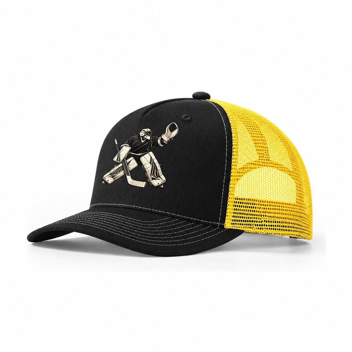 Goalie Glove Save Everyday Originals Trucker Hat – Black Yellow