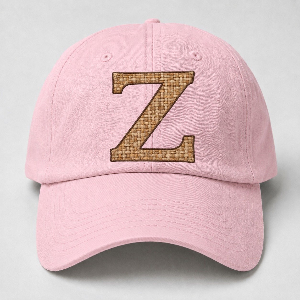 Woven Tweed Z Monogram Baseball Cap – Pink
