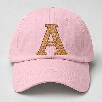 Woven Tweed A Monogram Baseball Cap – Pink