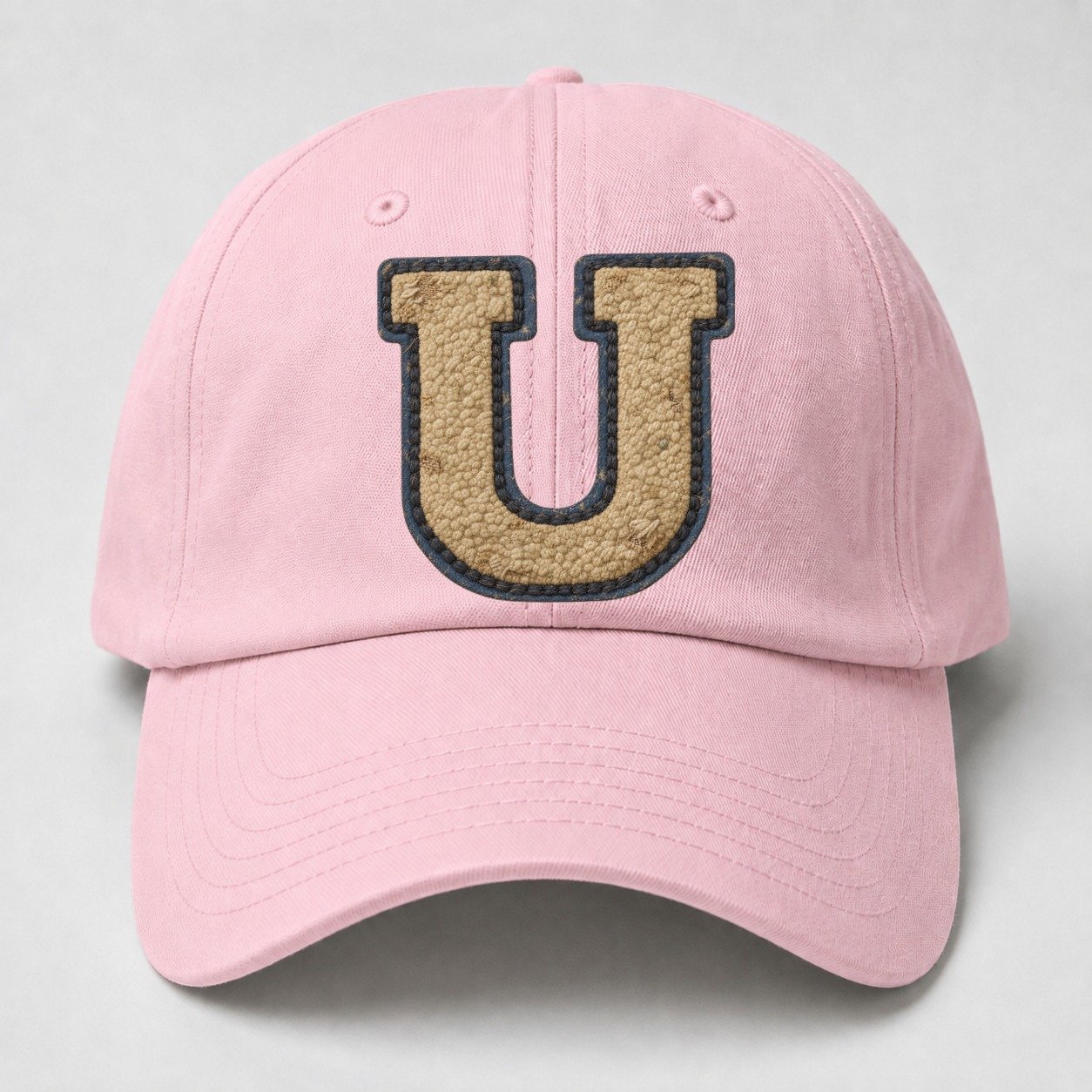 Varsity Chenille U Monogram Baseball Cap – Pink
