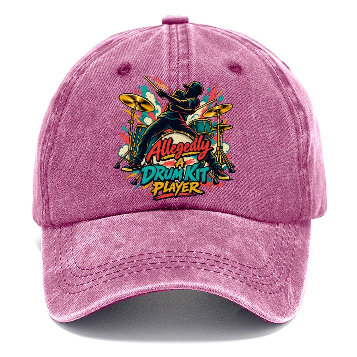 Allegedly A Drum Kit Player Music Instruments Classic Cap – Dusty Rose