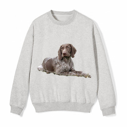 German Shorthaired Pointer 2 Fleece Sweatshirt – Light Gray