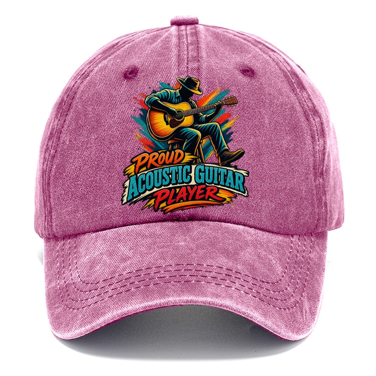 Proud Acoustic Guitar Player Music Instruments Classic Cap – Dusty Rose