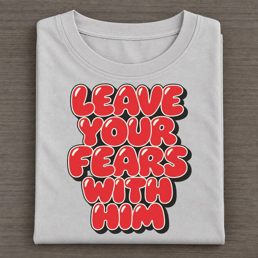 Leave Your Fears With Him Sunday Puff Classic T-shirt – Grey