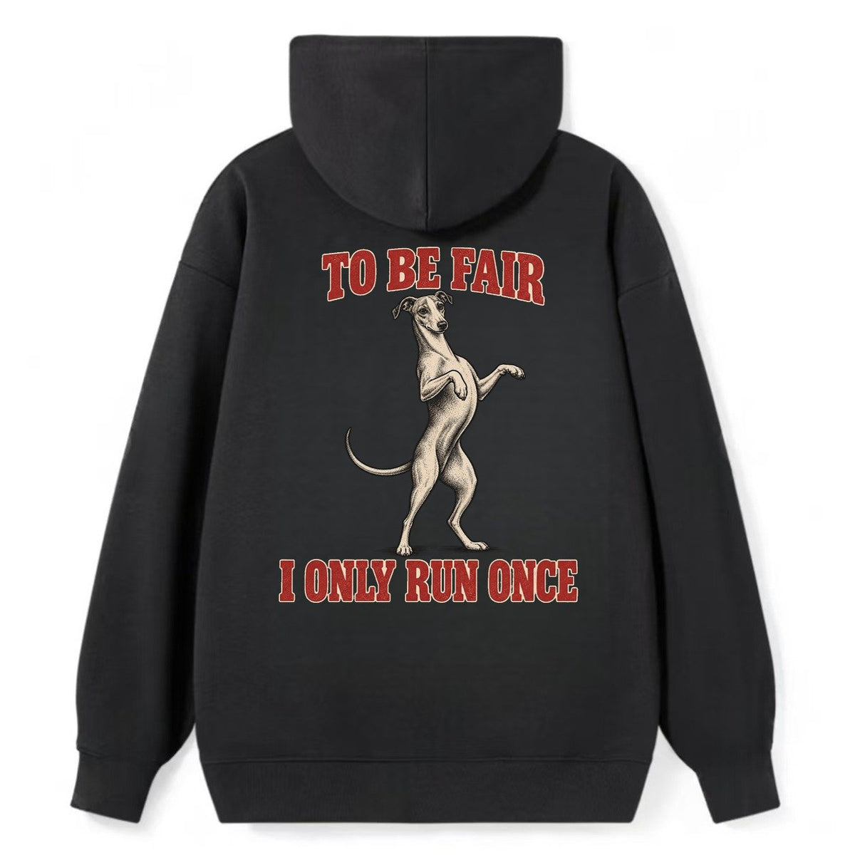 Whippet Dog Declarations Classic Pullover Hoodie – Black