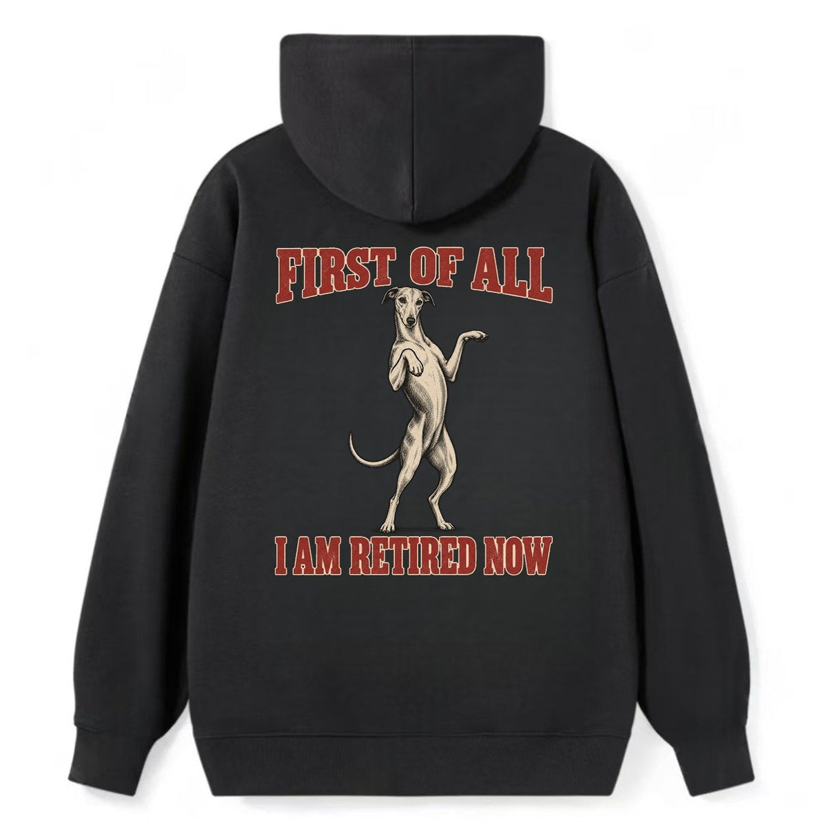 Greyhound Dog Declarations Classic Pullover Hoodie – Black