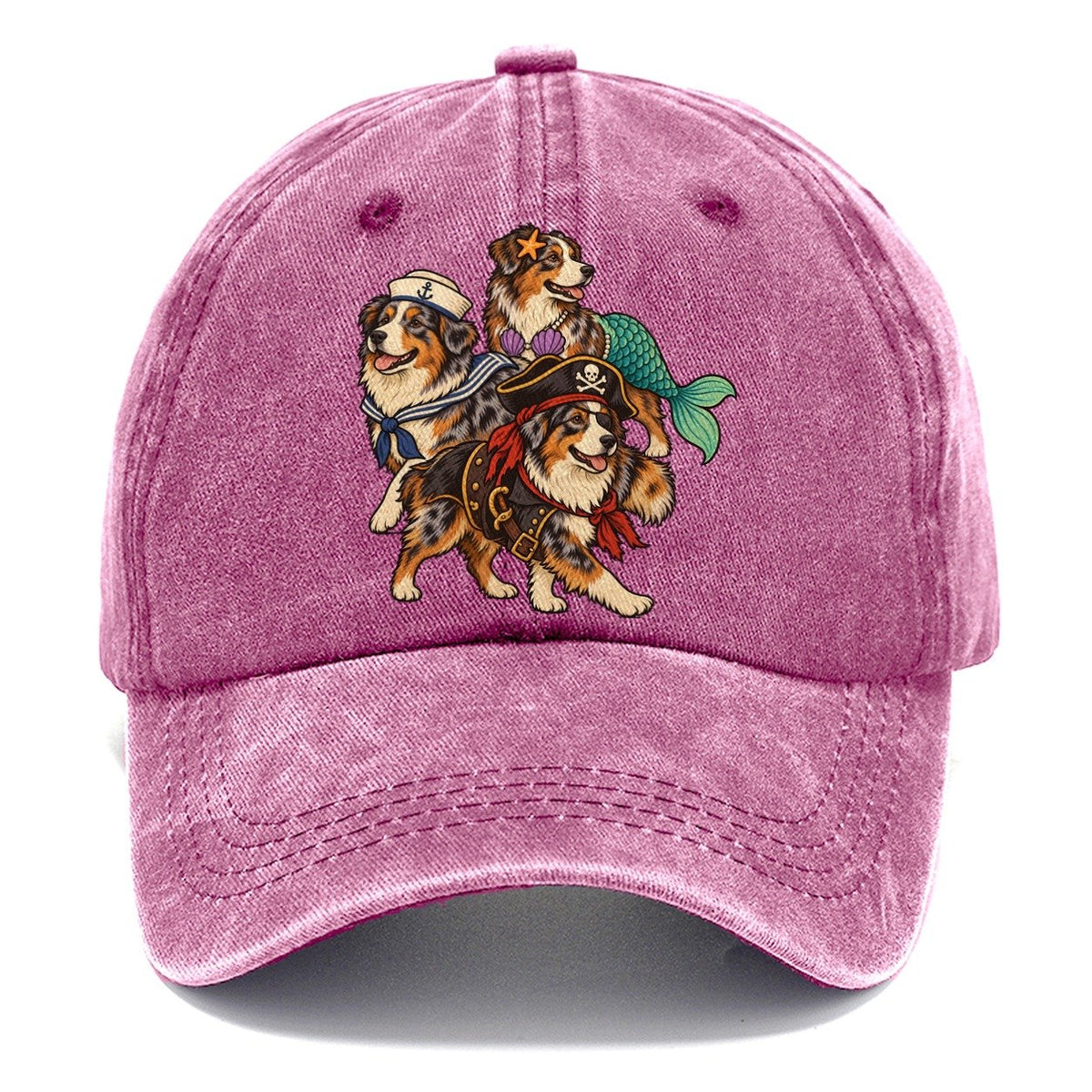 3 Australian Shepherds In Halloween Costumes Hdp 31 Parade Lineup Halloween Dog Parade Classic Cap – Dusty Rose