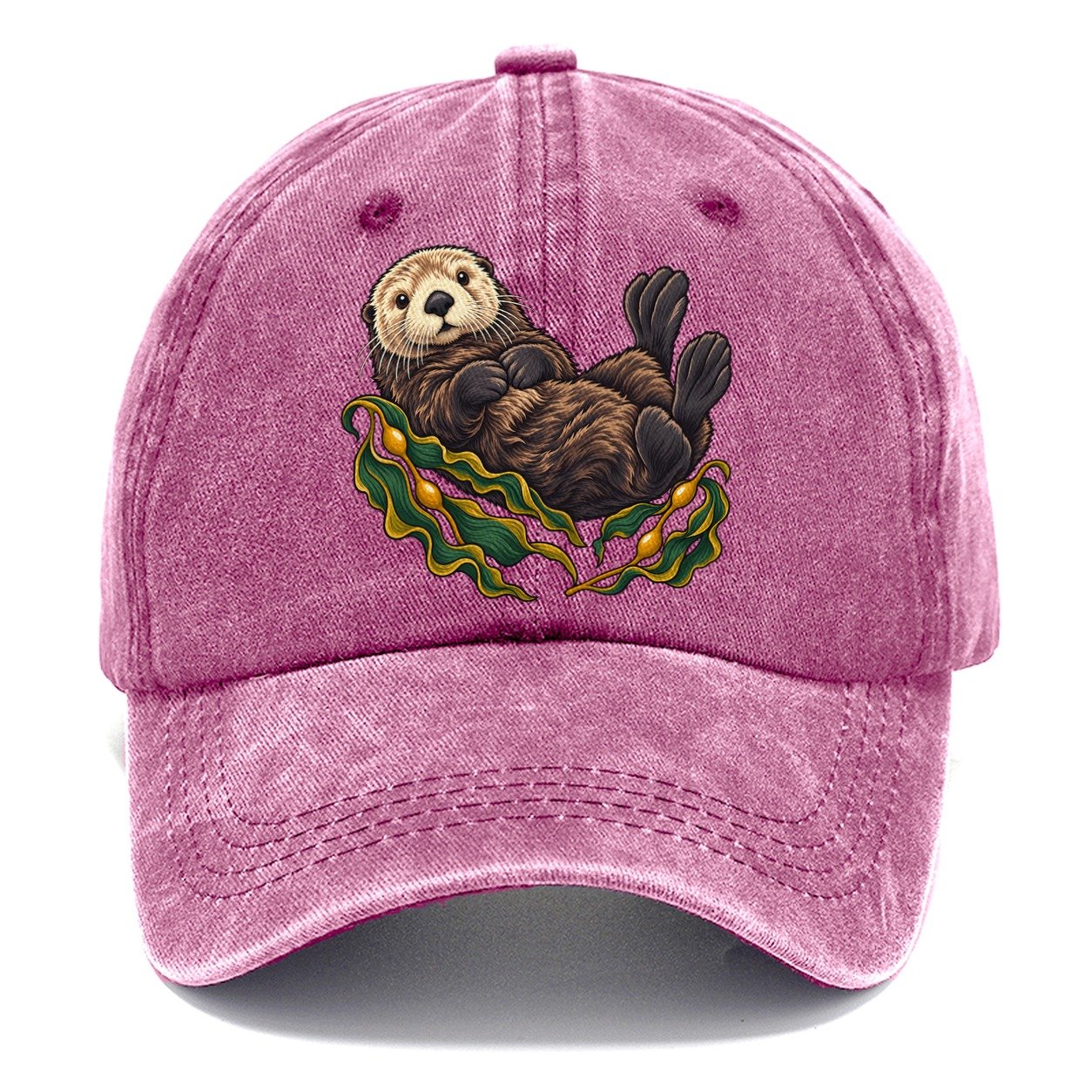 Sea Otter And Bull Kelp Canada Cultural Icons Classic Cap – Dusty Rose