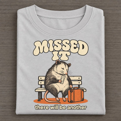 Missed It Raccoons Off Duty Classic T-shirt – Grey