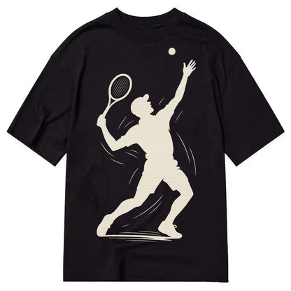 Tennis Player Dynamic Serve B36973 Classic T-shirt – Black