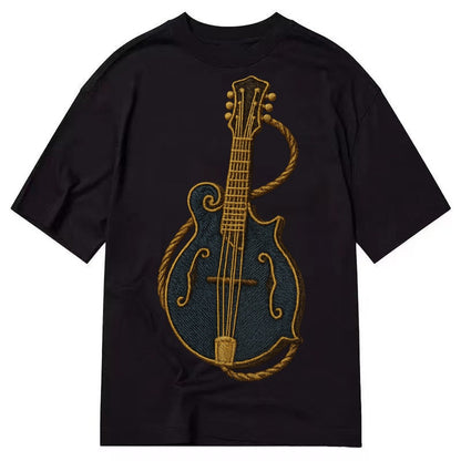 Mandolin Bluegrass Mandolin With F Holes And Double Strings Classic T-shirt – Black