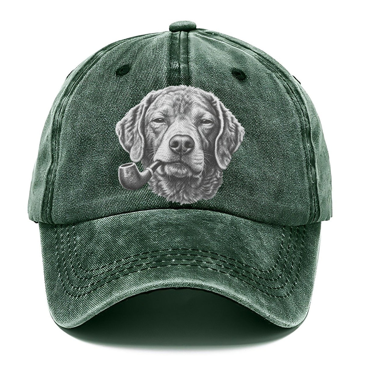Chesapeake Bay Retriever A Classic Tobacco Pipe Smoking Dogs Smoking Dogs Portraits Classic Cap – Forest Mist