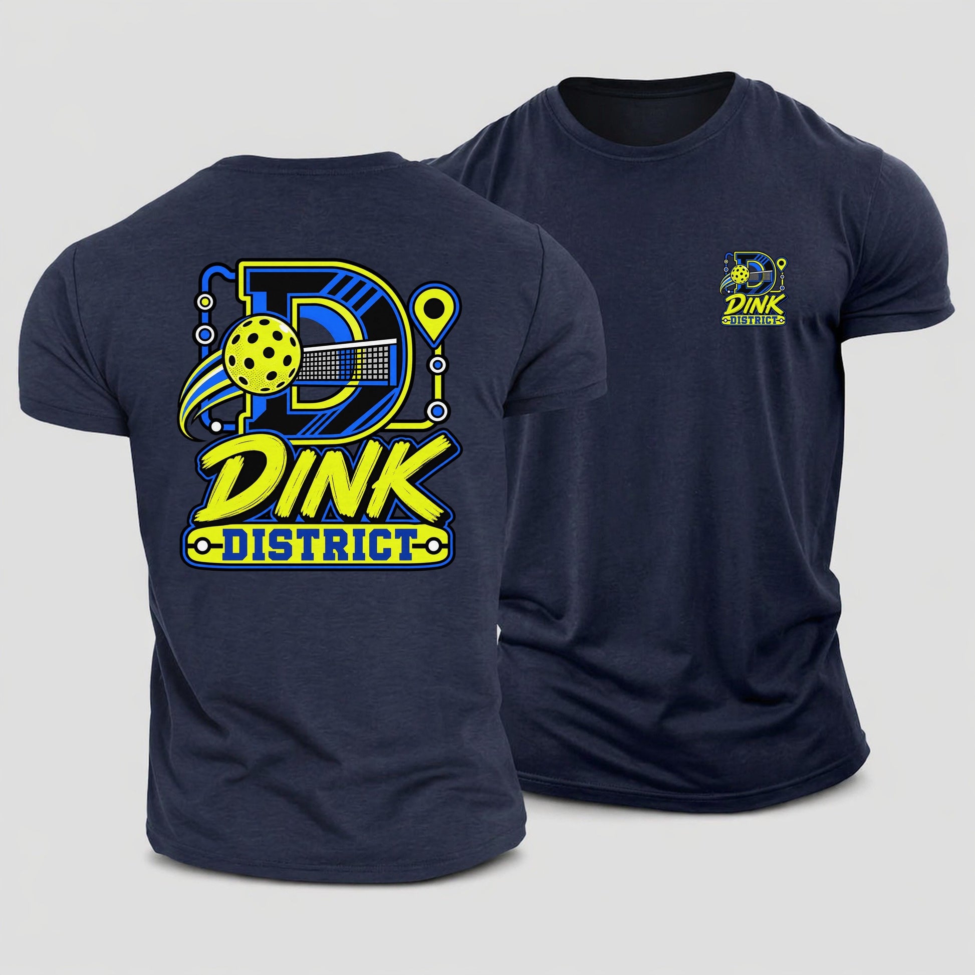 Dink District Pickleball Life Cotton T-Shirt – Navy