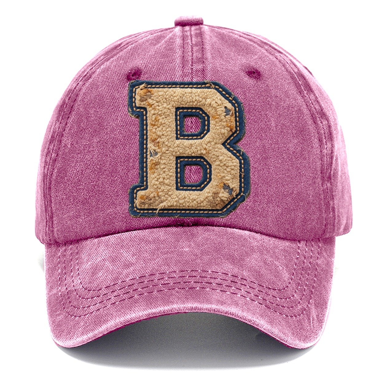 Varsity Chenille B Monogram Classic Cap – Dusty Rose