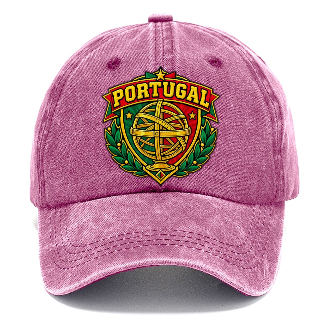 Portugal Retro Badge Country Logos Classic Cap – Dusty Rose