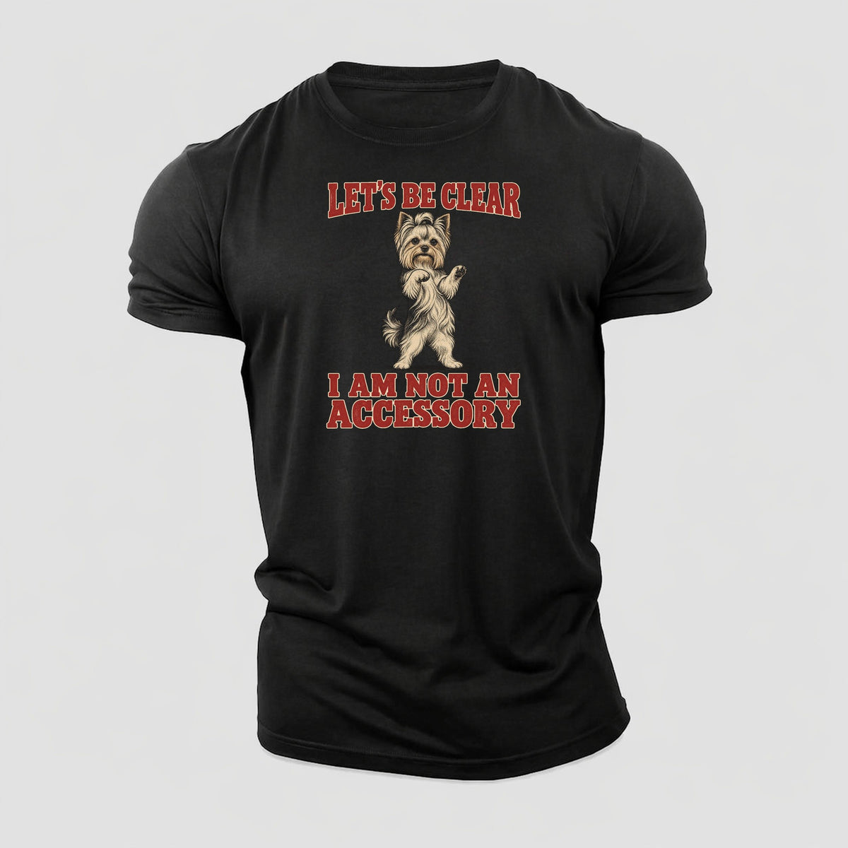 Yorkshire Terrier Dog Declarations Cotton T-Shirt – Black