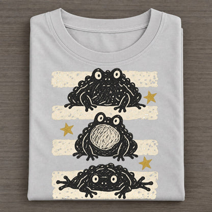 Chalk Toads Night Stripes Classic T-shirt – Grey