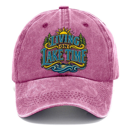 Living On Lake Time Retired Living Classic Cap – Dusty Rose