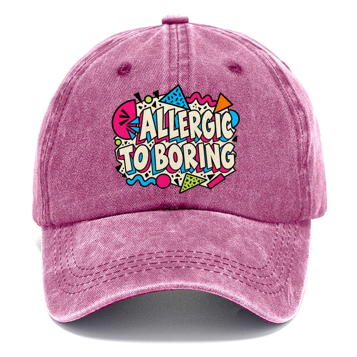 Allergic To Boring Crazy Styles Classic Cap – Dusty Rose