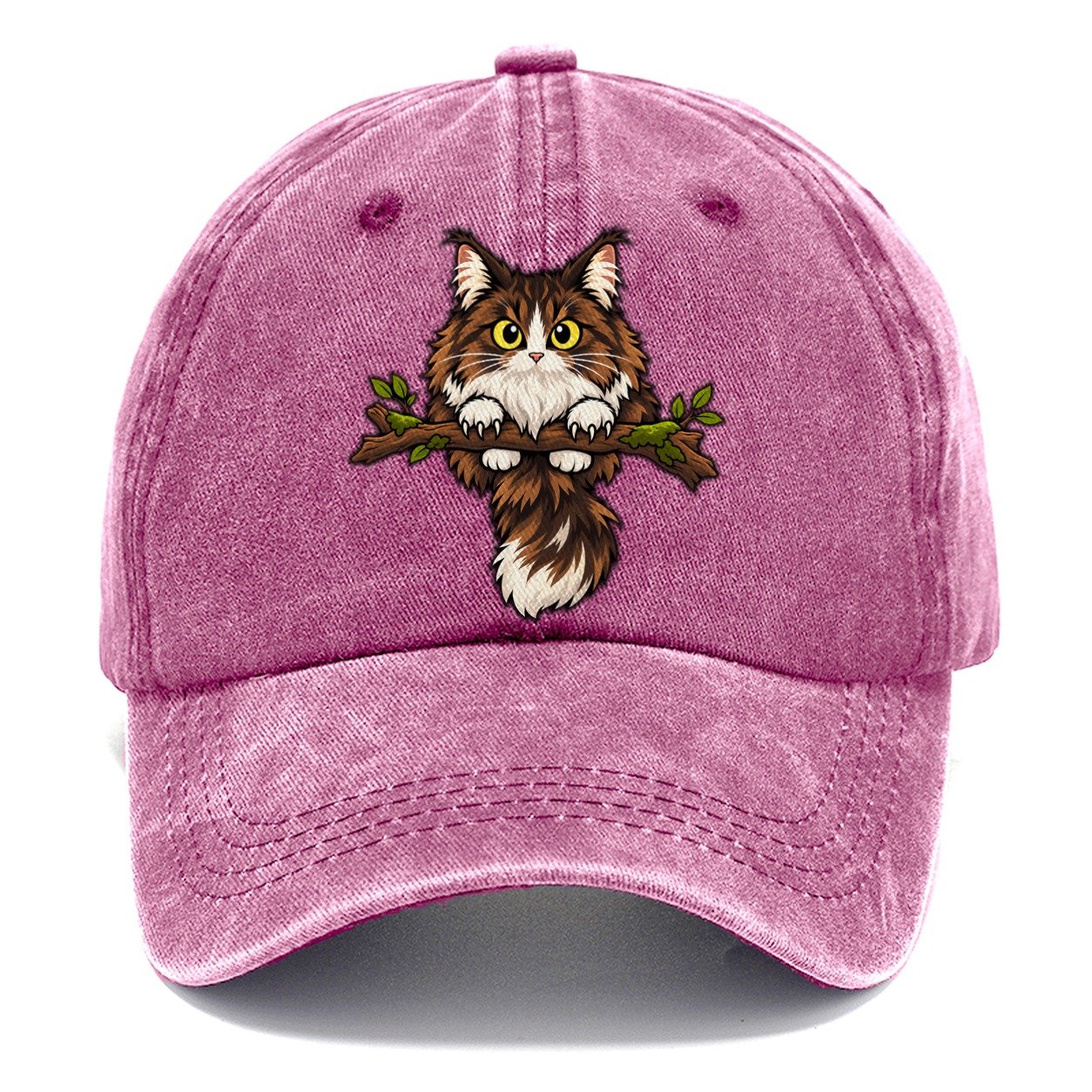 Norwegian Forest Cat Perched Peeking Cats Classic Cap – Dusty Rose