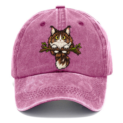 Norwegian Forest Cat Perched Peeking Cats Classic Cap – Dusty Rose
