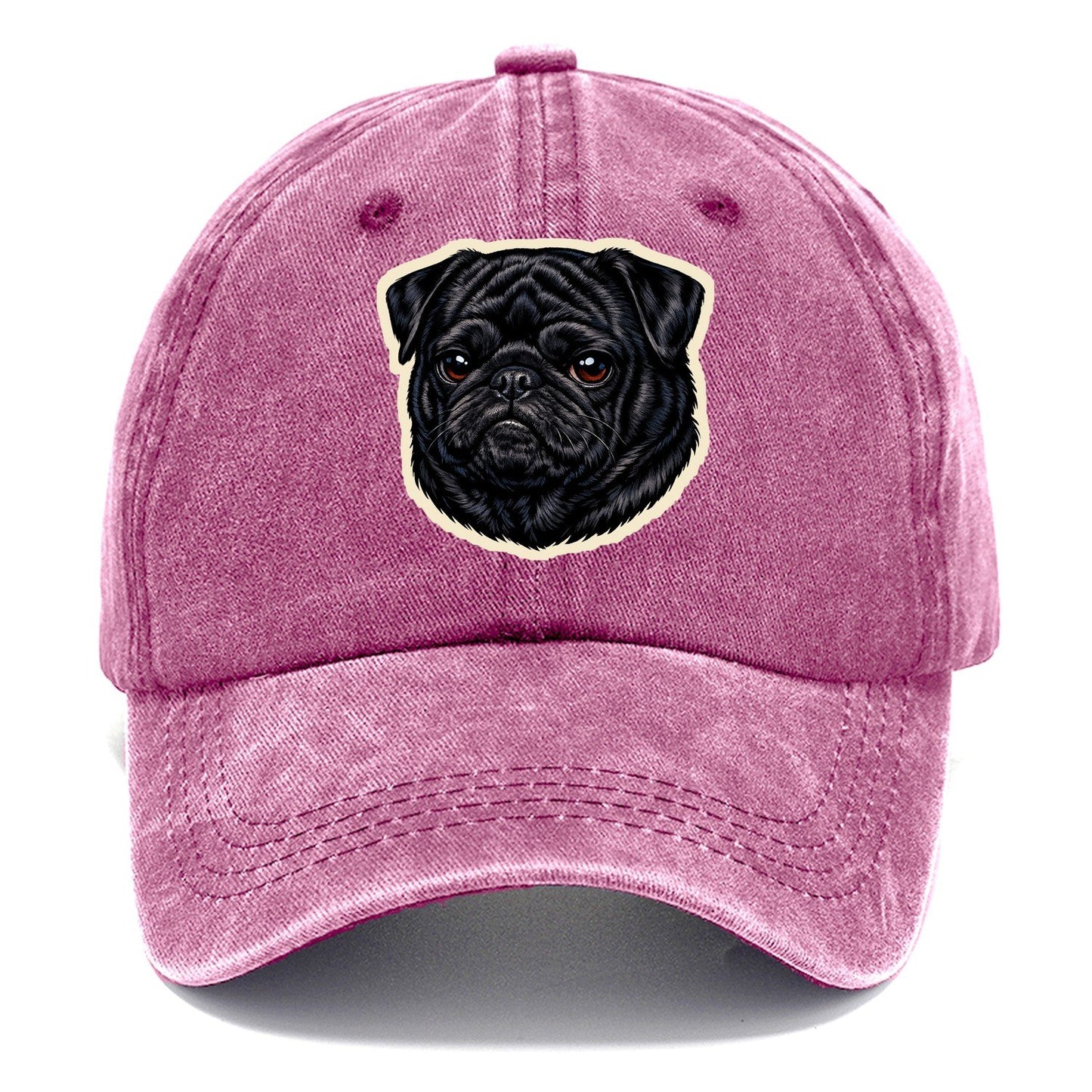 Black Pug Classic Cap – Dusty Rose