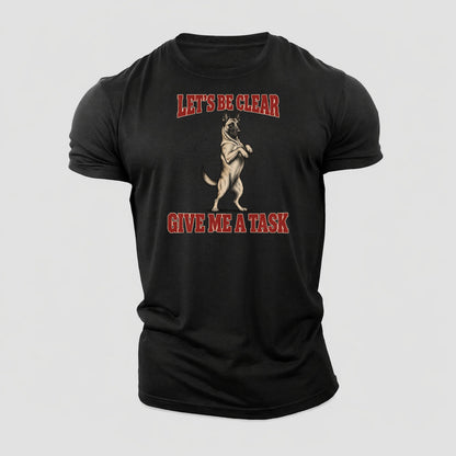 Belgian Malinois Dog Declarations Cotton T-Shirt – Black