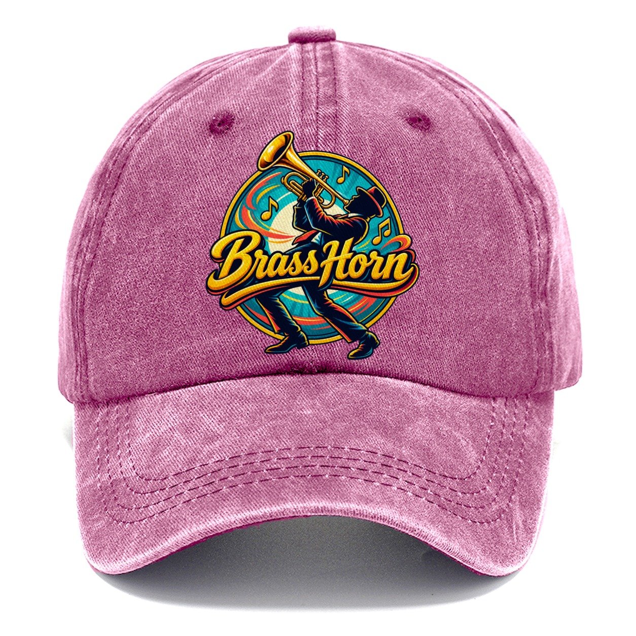 Brass Horn Crest Music Instruments Classic Cap – Dusty Rose