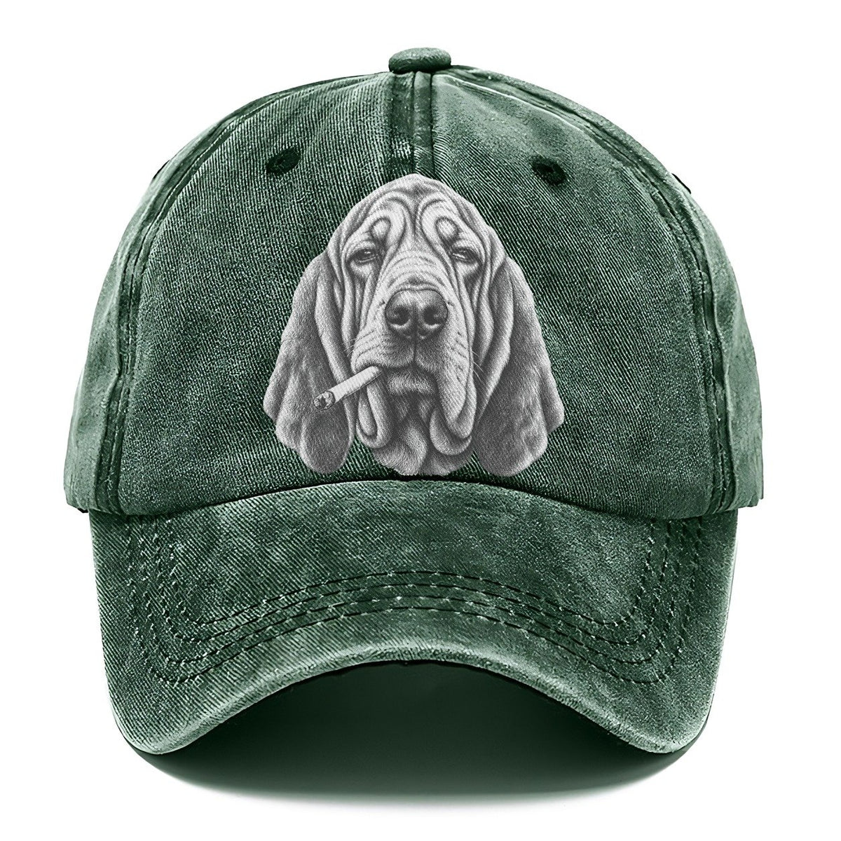Bloodhound A Loosely Hand Rolled Cigarette Smoking Dogs Smoking Dogs Portraits Classic Cap – Forest Mist