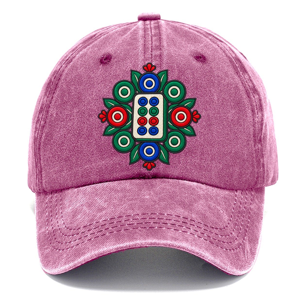Eight Dot Bloom Mahjong Game Night Classic Cap – Dusty Rose